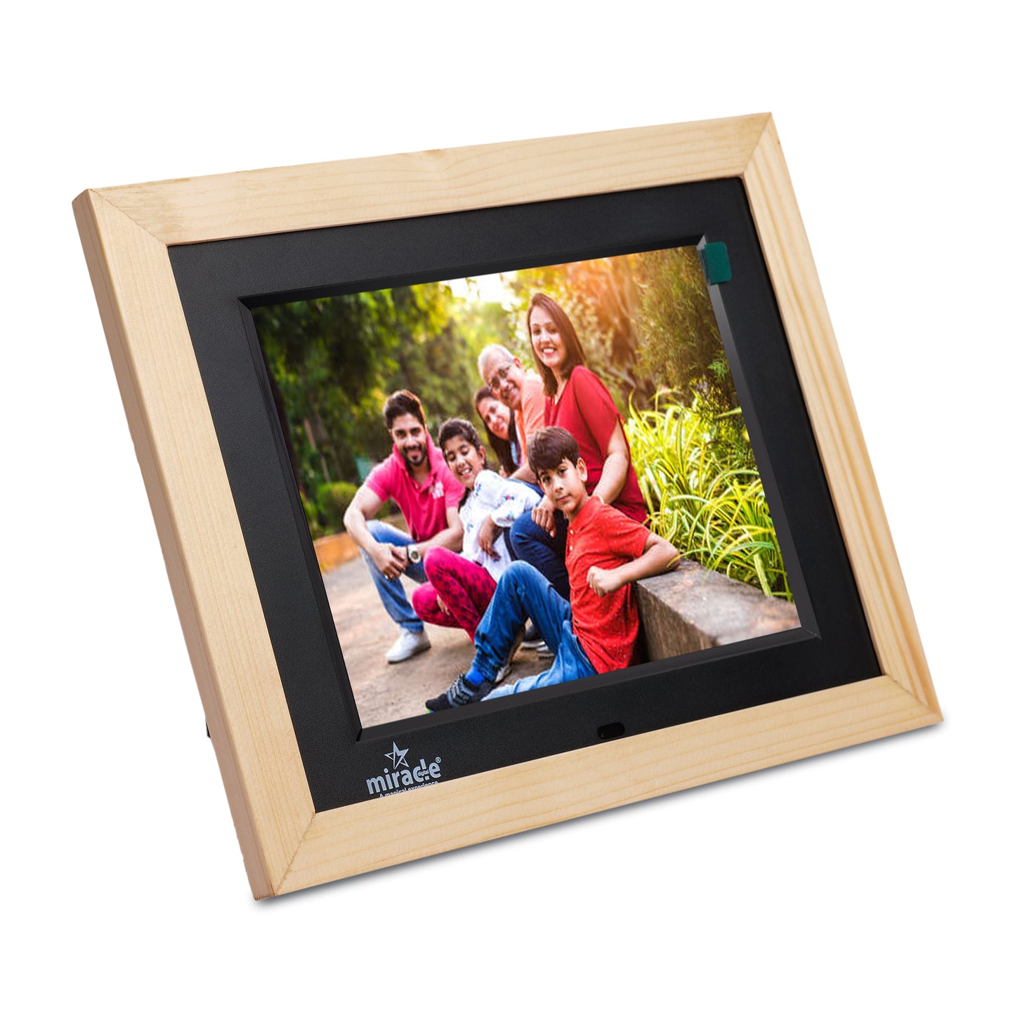 Miracle Digital 10" inch IPS Wooden Light Digital Photo Frame Hi-Def Screen Built-in 8GB Memory 2GB RAM