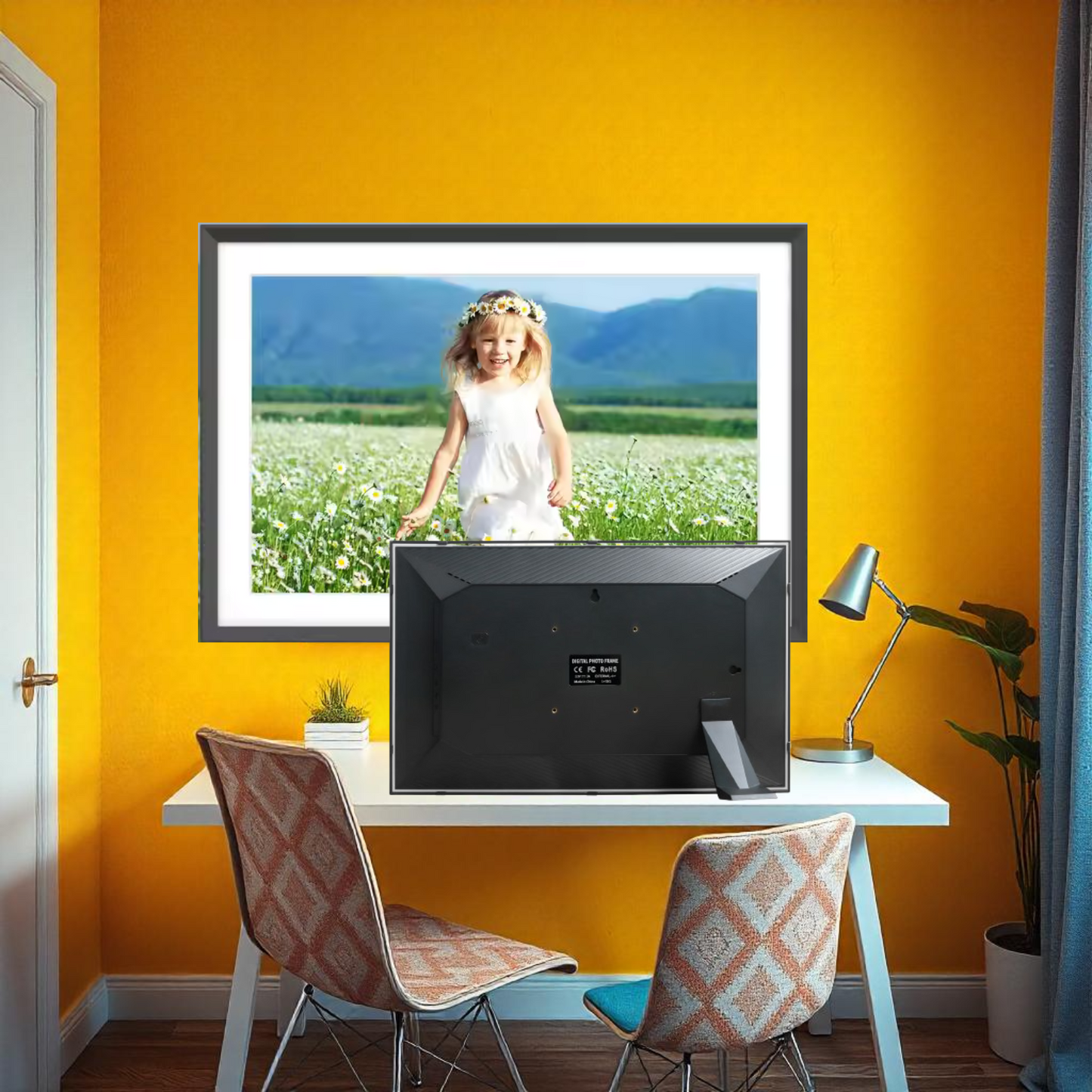 Miracle Digital 15.6” Digital Photo Frame with Wi-Fi & Touch Screen | Large Digital Picture Frame with Slideshow | 32GB Internal Storage| Auto Rotate, Table & Wall Mountable | Share Photo & Videos Instantly through Frameo App | Perfect for Gifting