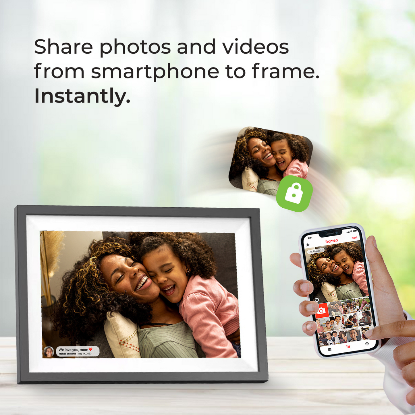 Miracle Digital 15.6” Digital Photo Frame with Wi-Fi & Touch Screen | Large Digital Picture Frame with Slideshow | 32GB Internal Storage| Auto Rotate, Table & Wall Mountable | Share Photo & Videos Instantly through Frameo App | Perfect for Gifting