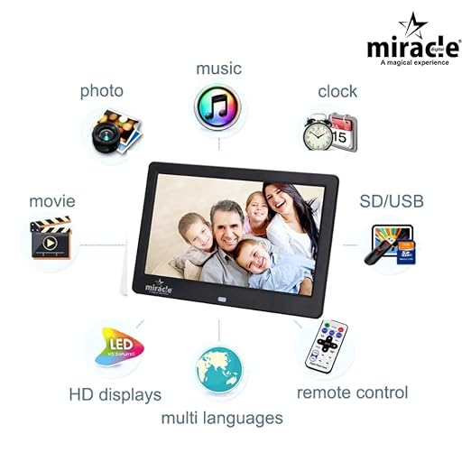 Miracle Digital 10" inch IPS Digital Photo Frame Hi-Def Screen Built in 8GB Memory 2GB RAM