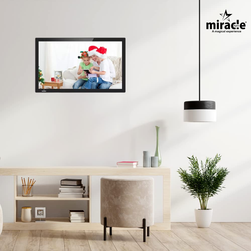 Miracle Digital 17" HDMI Photo Frame, Mirror Glass Finish, 8GB memory, 2GB RAM, USB/SD support, remote, photo slideshow, video & audio support.