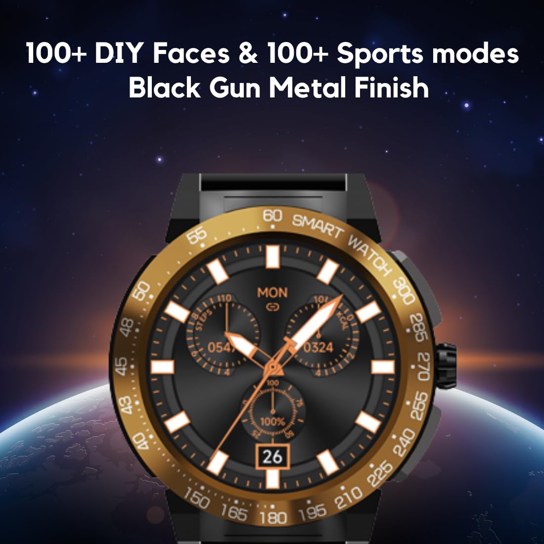Miracle Digital Alpha Pro Smart Watch, 1.46" HD Display, Silicone Belt, Bluetooth Calling, AI Assist, IP68, Heart Rate Monitor, Long Battery.