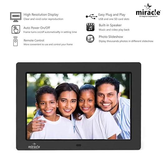 Miracle Digital 10" inch IPS Digital Photo Frame Hi-Def Screen Built in 8GB Memory 2GB RAM