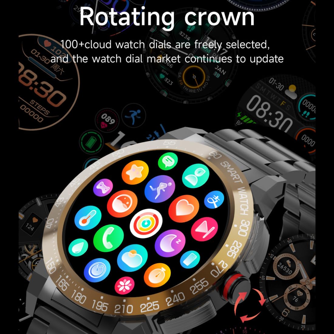 Miracle Digital Alpha Pro Smart Watch, 1.46" HD Display, Silicone Belt, Bluetooth Calling, AI Assist, IP68, Heart Rate Monitor, Long Battery.