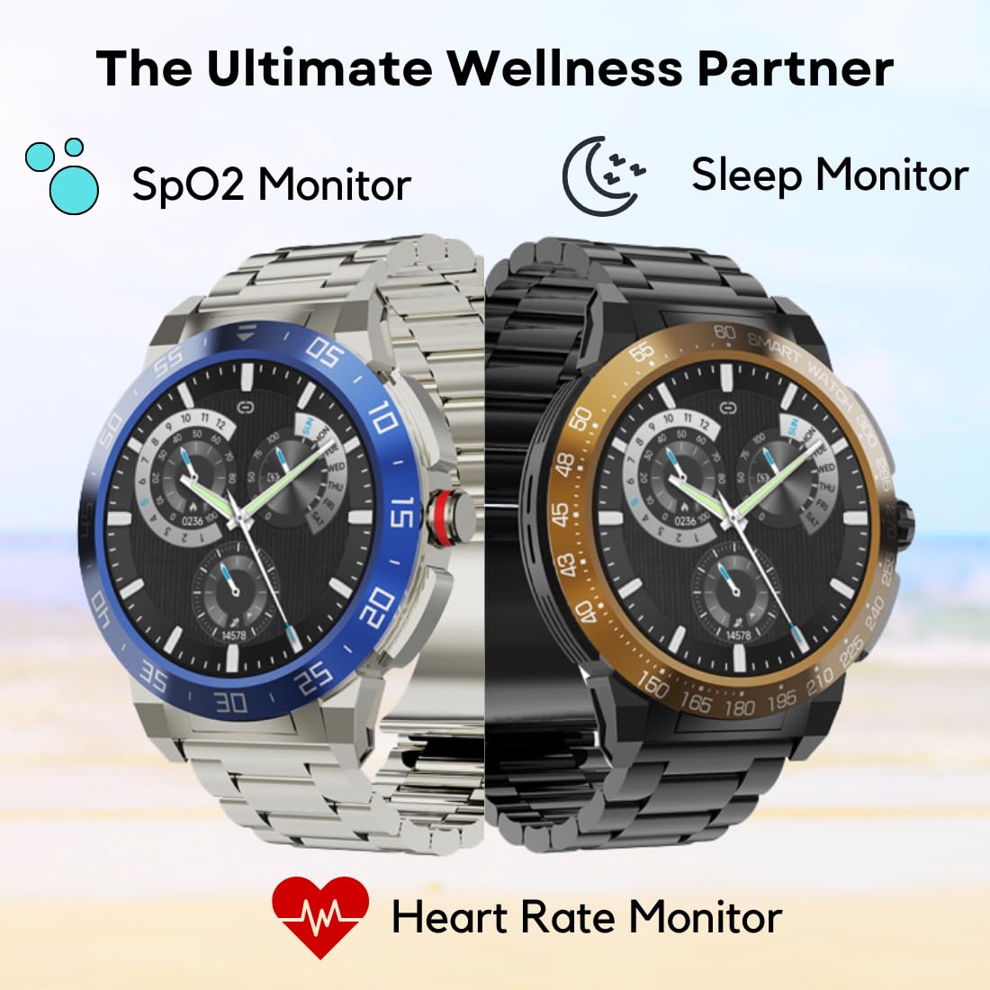 Miracle Digital Alpha Pro Smart Watch, 1.46" HD Display, Silicone Belt, Bluetooth Calling, AI Assist, IP68, Heart Rate Monitor, Long Battery.