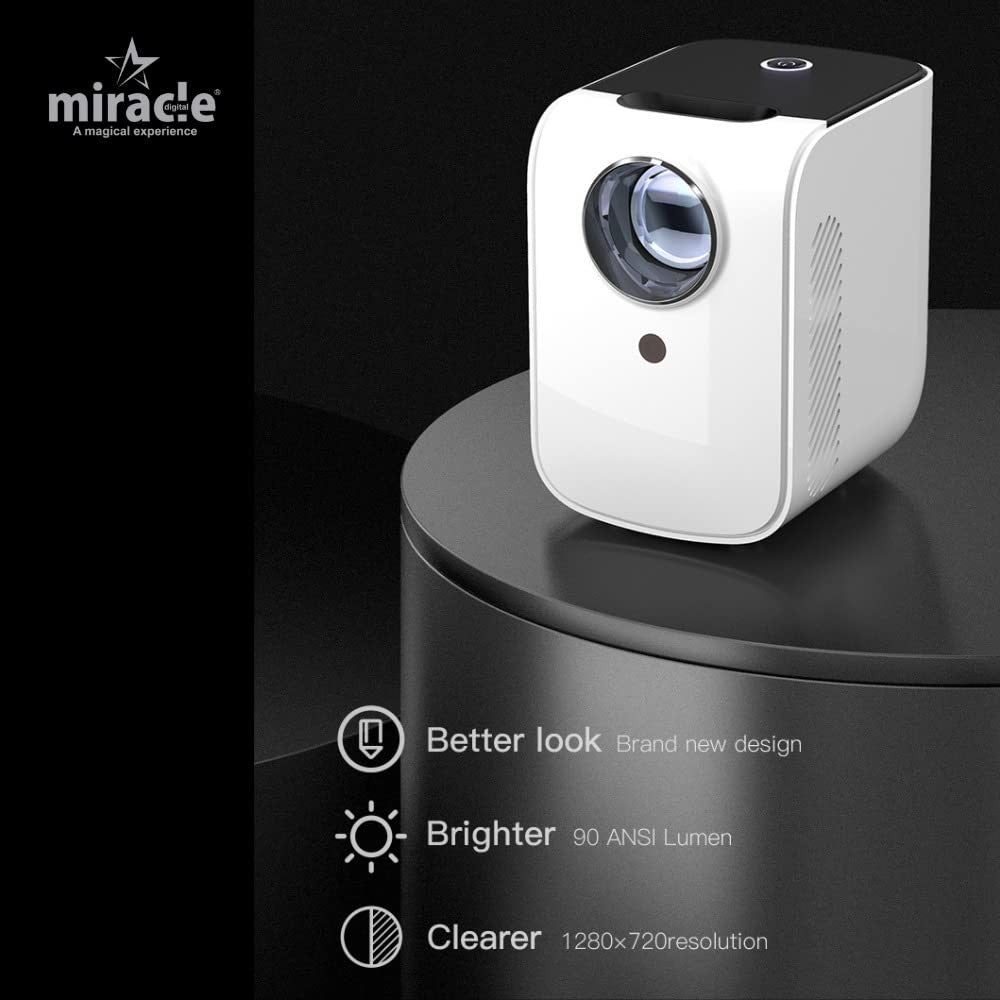 Miracle Digital Star-HD Pro Projector | Full HD 150 Inch Large Screen Projection | Multi Interface Connection