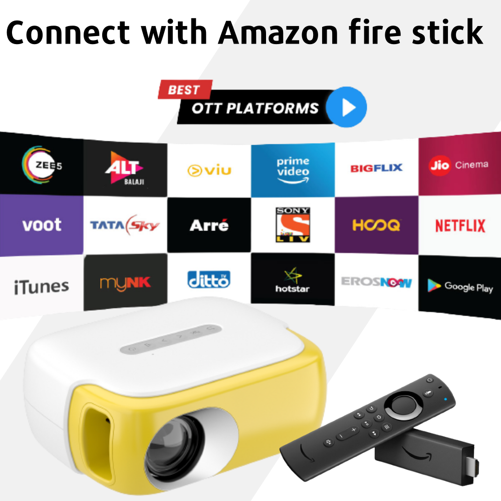 Miracle Digital Star HD Projector | Full HD 100 inch Projection Ratio | Multi Interface Connection | Light Weight, Portable & Small