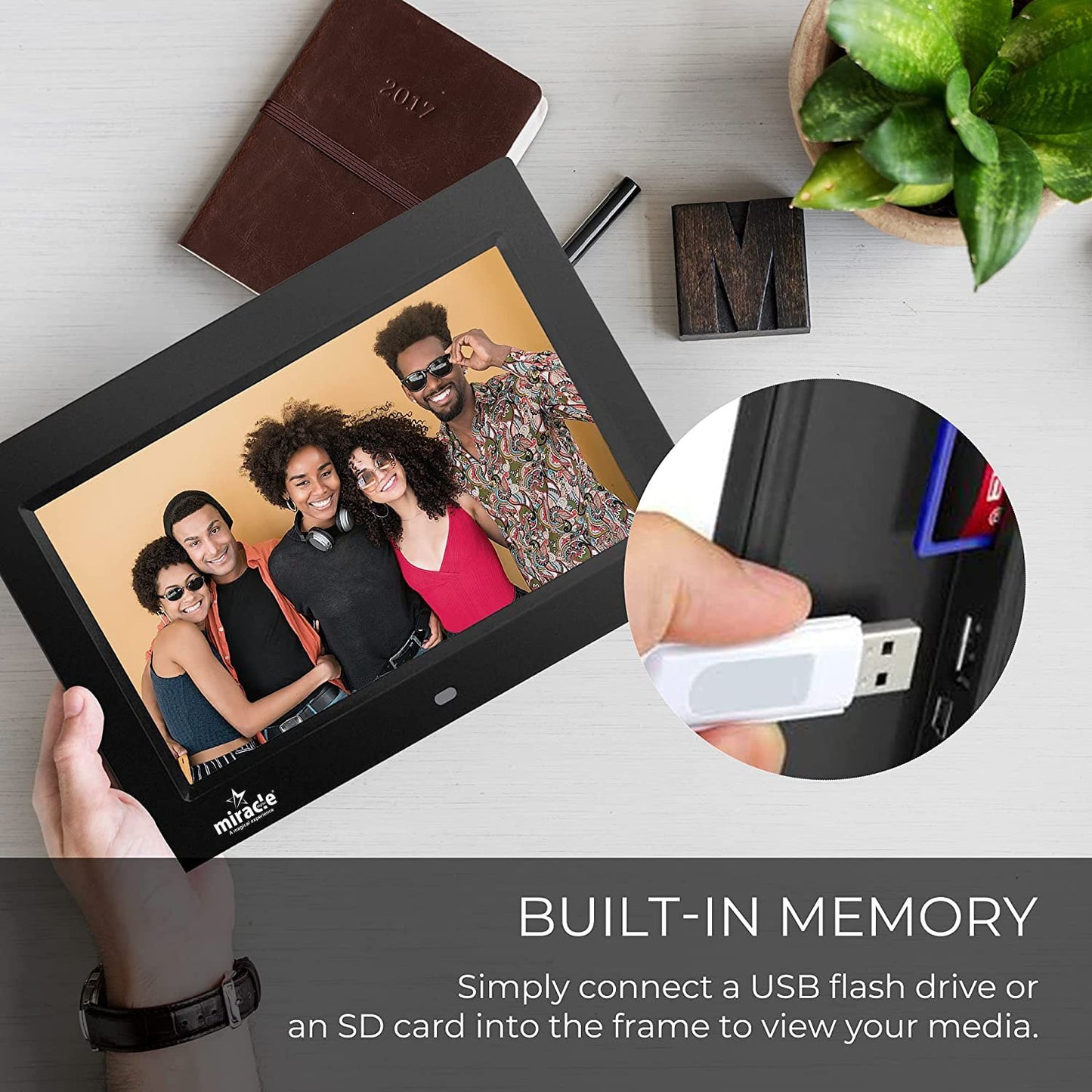Miracle Digital 10" inch IPS Digital Photo Frame Hi-Def Screen Built in 8GB Memory 2GB RAM