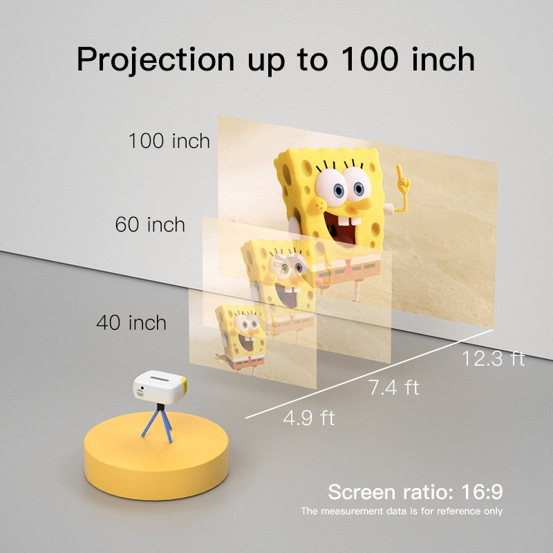 Miracle Digital Star HD Projector | Full HD 100 inch Projection Ratio | Multi Interface Connection | Light Weight, Portable & Small