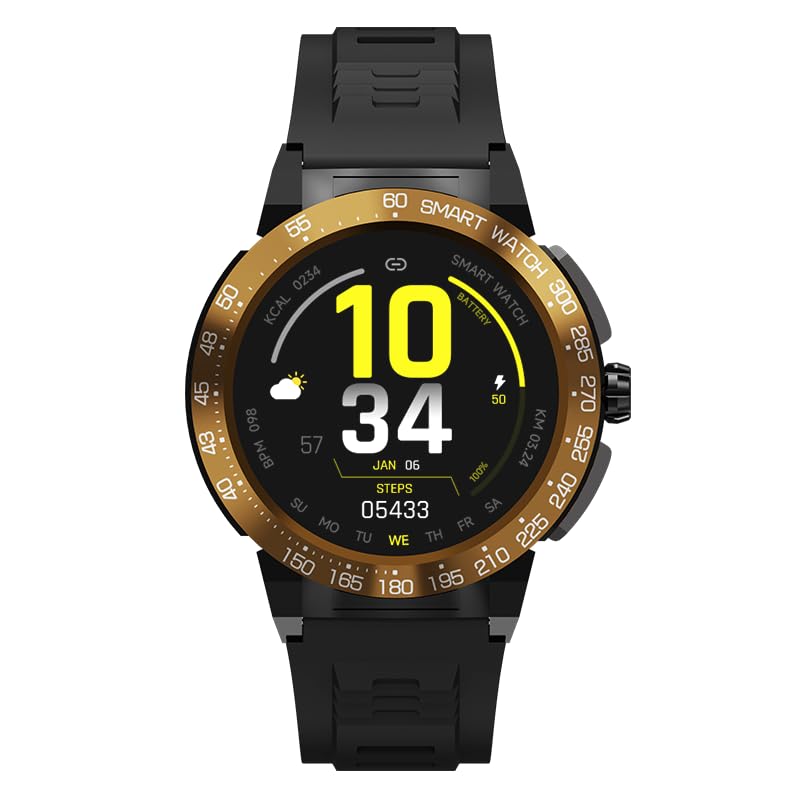 Miracle Digital Alpha Pro Premium Smart Watch with 1.46  Super HD Round Display | Black Silicone Strap, Bluetooth Calling, AI Voice Assist, IP68 Waterproof, 100+ Watch Faces, Heart Rate Monitor, Durable Battery Life