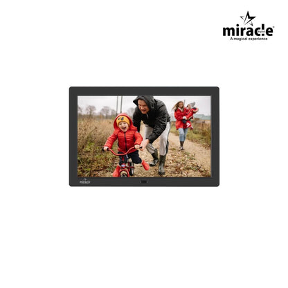 Miracle Digital 17'' Inch Large HDMI Digital Photo Frame Premium Mirror Glass Finish Display Built in 8 GB Memory & 2 GB RAM.USB Disk Card, Remote Photos Slide Show, Video and Audio Support