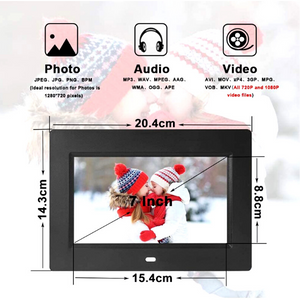 Miracle Digital 7" inch IPS Digital Photo Frame Hi-Def Screen Built-in 8GB Memory 2GB RAM