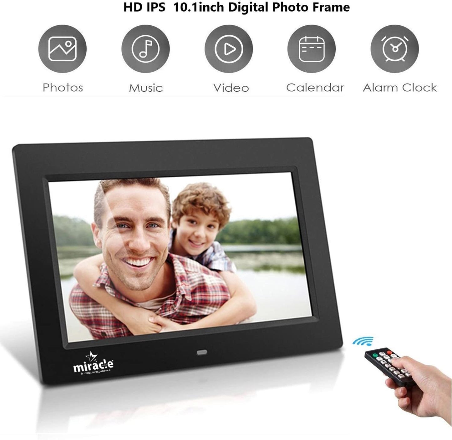 Miracle Digital 10 inch IPS Digital Photo Frame Hi-Def Screen Built in 8GB Memory 2GB RAM