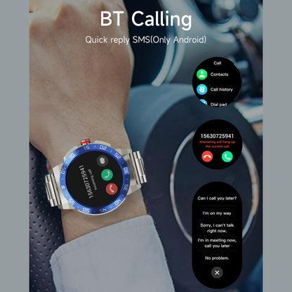 Miracle Digital Alpha Pro Luxury Smart Watch with 1.46  Super HD Round Display | Premium Silver Metal Finish, Bluetooth Calling, AI Voice Assist, IP68 Waterproof, 100+ Watch Faces, Heart Rate Monitor, Durable Battery Life