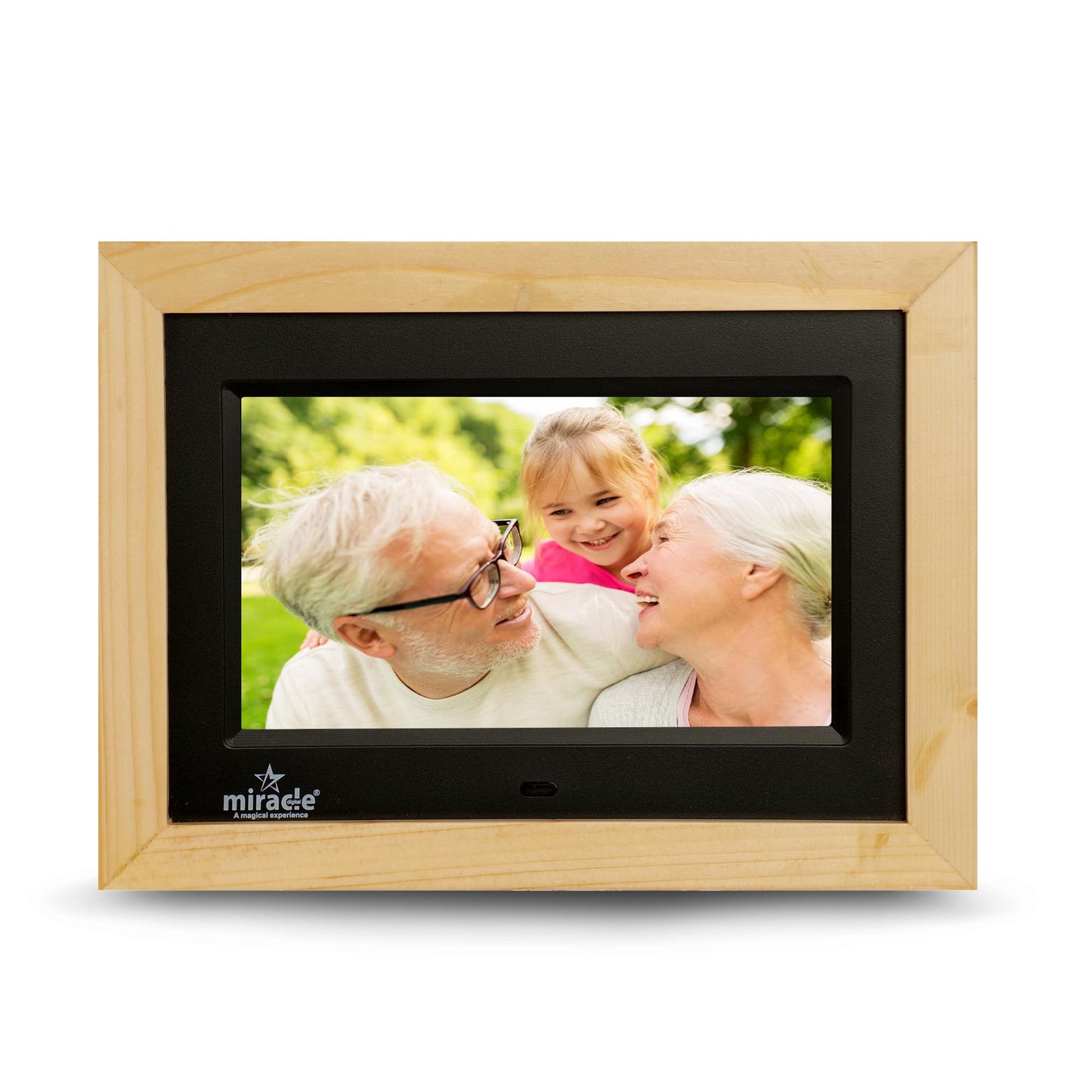 Miracle Digital 10" inch IPS Wooden Light Digital Photo Frame Hi-Def Screen Built-in 8GB Memory 2GB RAM