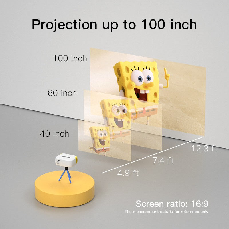 Miracle Digital Star HD Projector | Full HD  100 inch Projection Ratio | Multi Interface Connection | Light Weight, Portable & Small