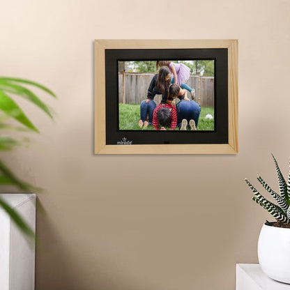 Miracle Digital 8'' Inch IPS Wooden Light Digital Photo Frame | Built-in 8 GB Memory & 2GB RAM