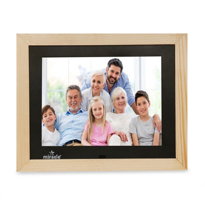 Miracle Digital 8'' Inch IPS Wooden Light Digital Photo Frame | Built-in 8 GB Memory & 2GB RAM